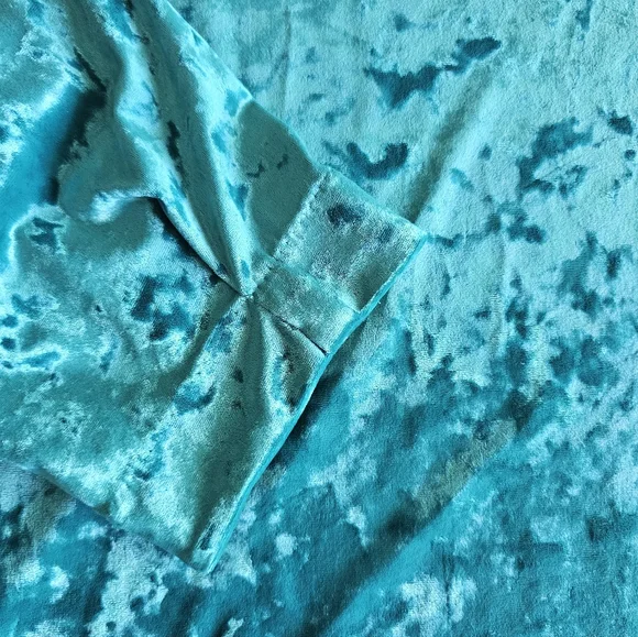 J. Jill 2X Crushed Velvet Top Teal Blue Holiday Blouse Luxe Stretch Velvet - Picture 6 of 14